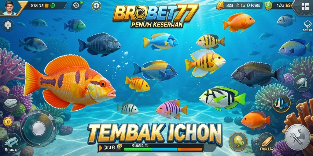 Screenshot menampilkan aksi seru dalam game Tembak Ikan.