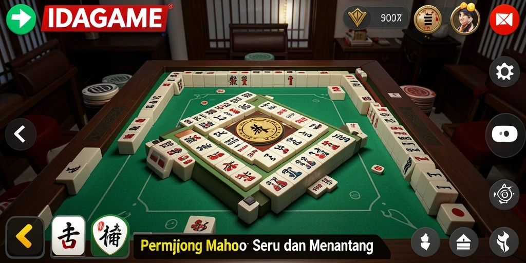 Tampilan gameplay Mahjong yang menakjubkan di IDAGAME.