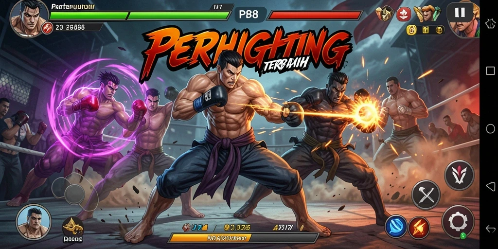 Screenshot gameplay PP88 menampilkan pertarungan seru antar karakter.