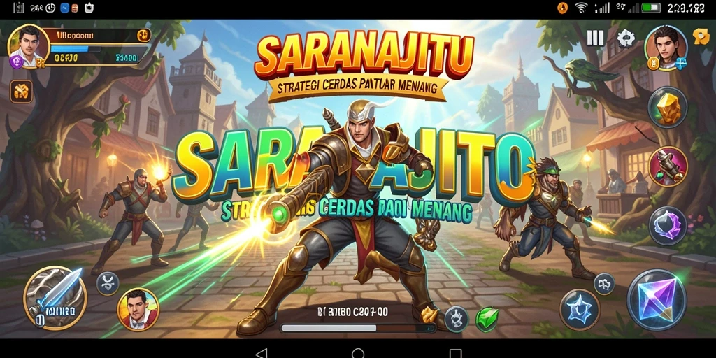 Screenshot menunjukkan aksi pertempuran strategi yang intens.