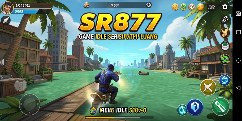 Screenshot utama SR877 menampilkan gameplay santai yang menarik.